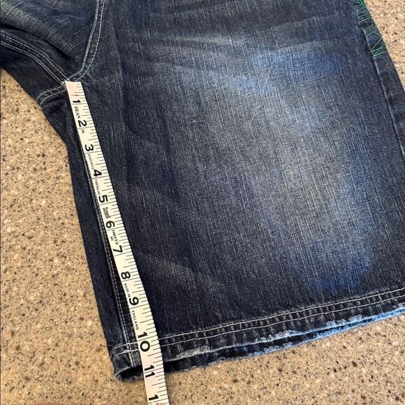 AKADEMIKS Baggy Y2K Hip Hop Streetwear Dragon Embroidery Tiger Patch Jorts Short - Picture 13 of 17